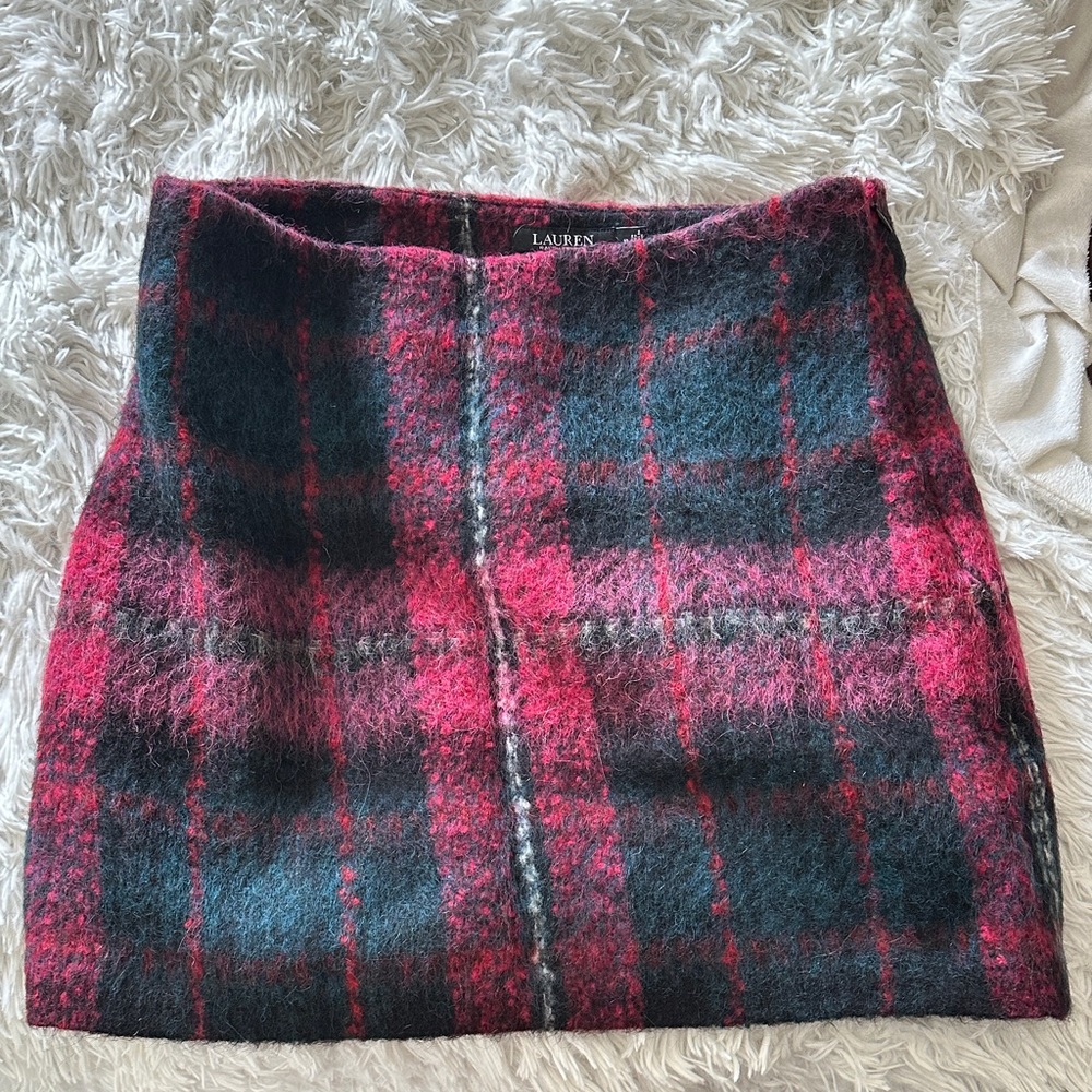 Ralph Lauren Pink and Black Plaid Mini Skirt